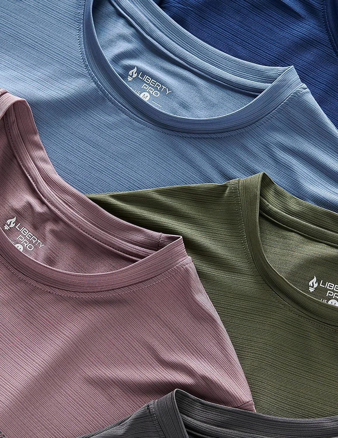 5 Pack Men??s Active Quick Dry Crew Neck T Shirts | Athletic Running Gym Workout Short Sleeve Tee Tops Bulk