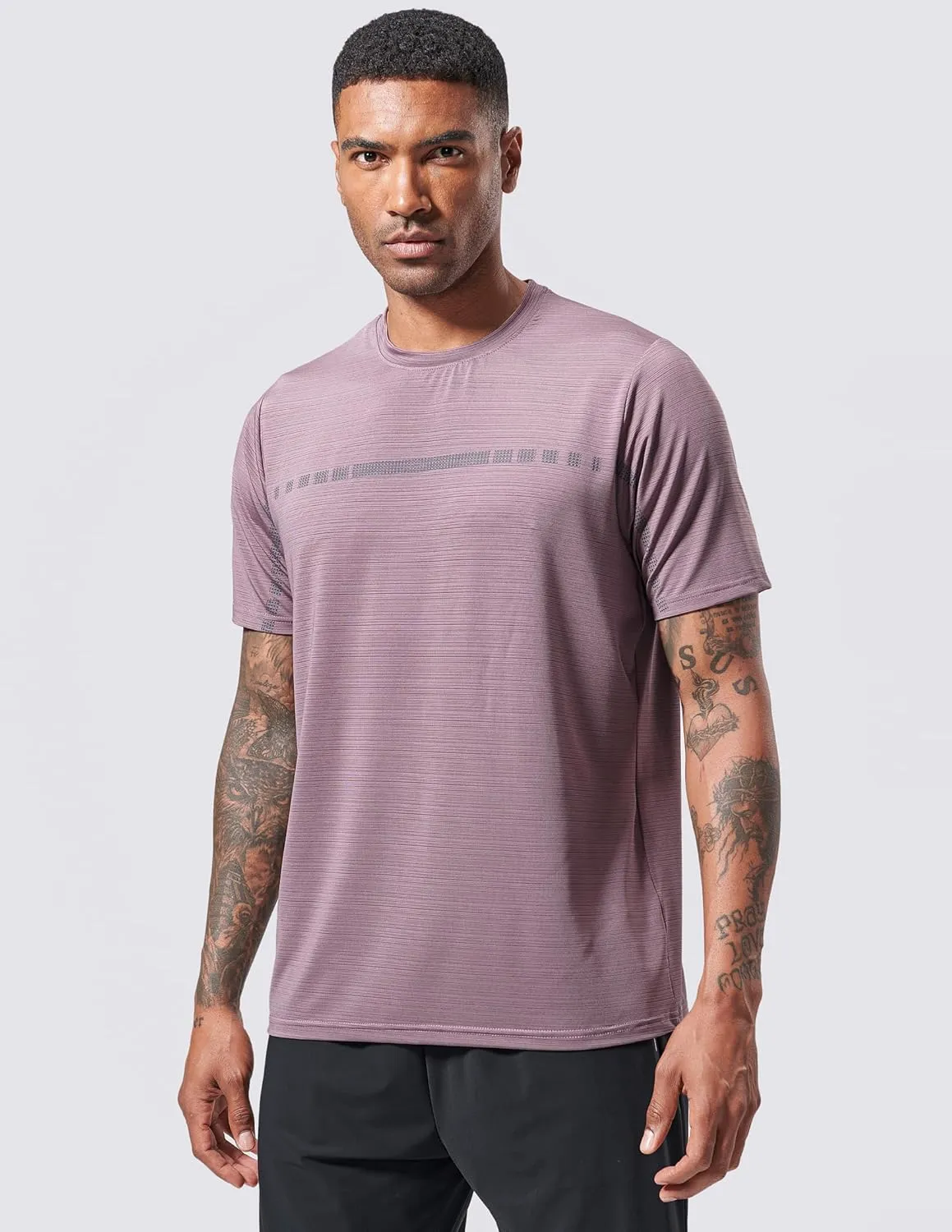 5 Pack Men??s Active Quick Dry Crew Neck T Shirts | Athletic Running Gym Workout Short Sleeve Tee Tops Bulk