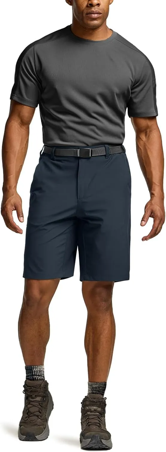 CQR Men's Quick Dry Stretch Hiking Cargo Shorts, Lightweight Water Resistant Tactical Casual, Golf & Outdoor with Pockets