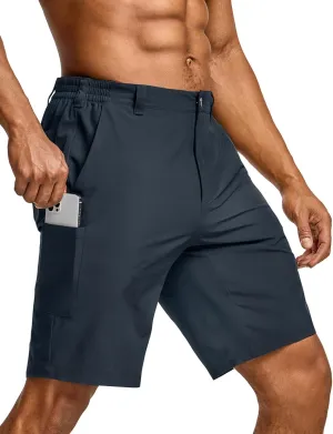 CQR Men's Quick Dry Stretch Hiking Cargo Shorts, Lightweight Water Resistant Tactical Casual, Golf & Outdoor with Pockets