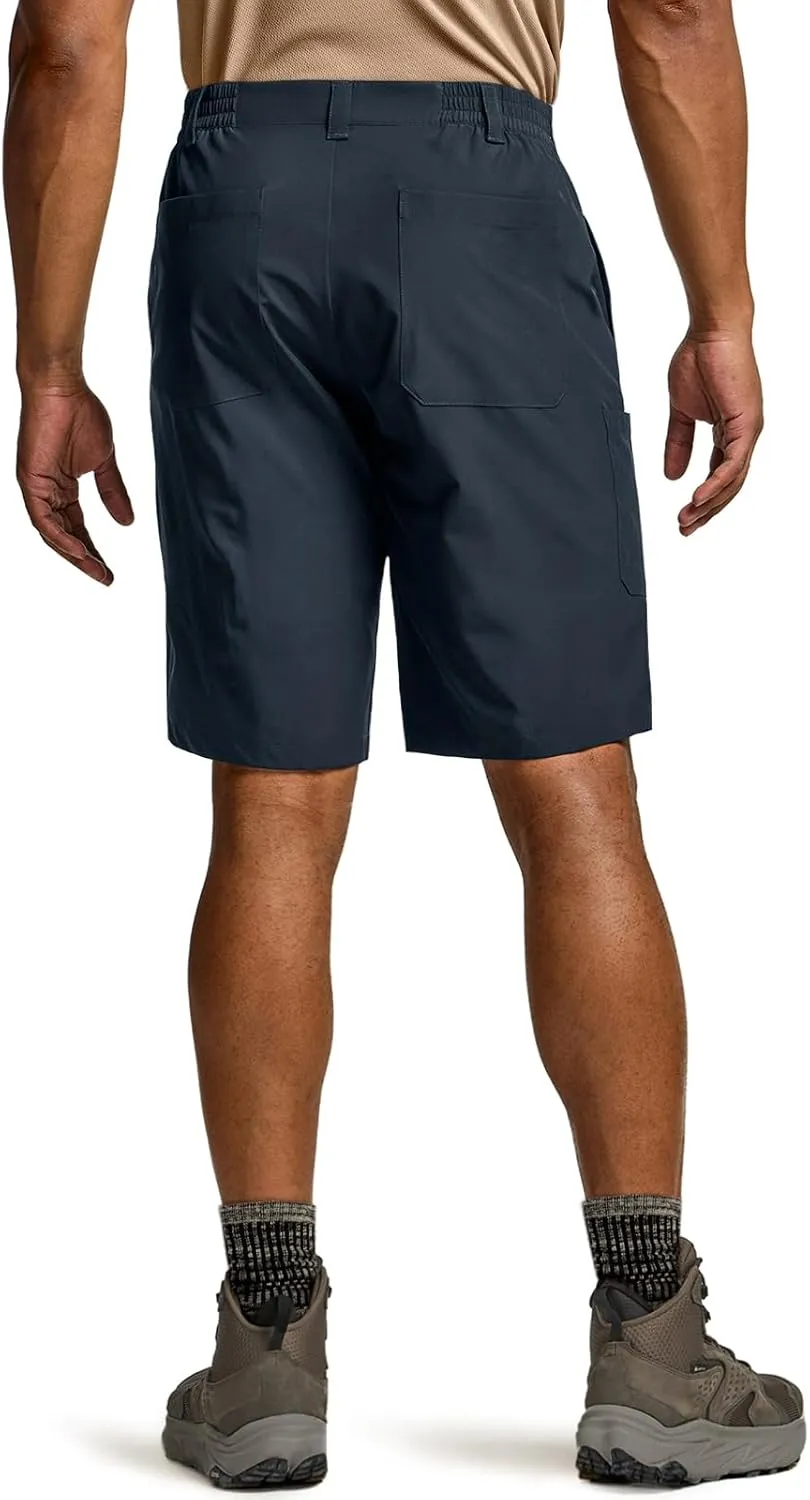 CQR Men's Quick Dry Stretch Hiking Cargo Shorts, Lightweight Water Resistant Tactical Casual, Golf & Outdoor with Pockets