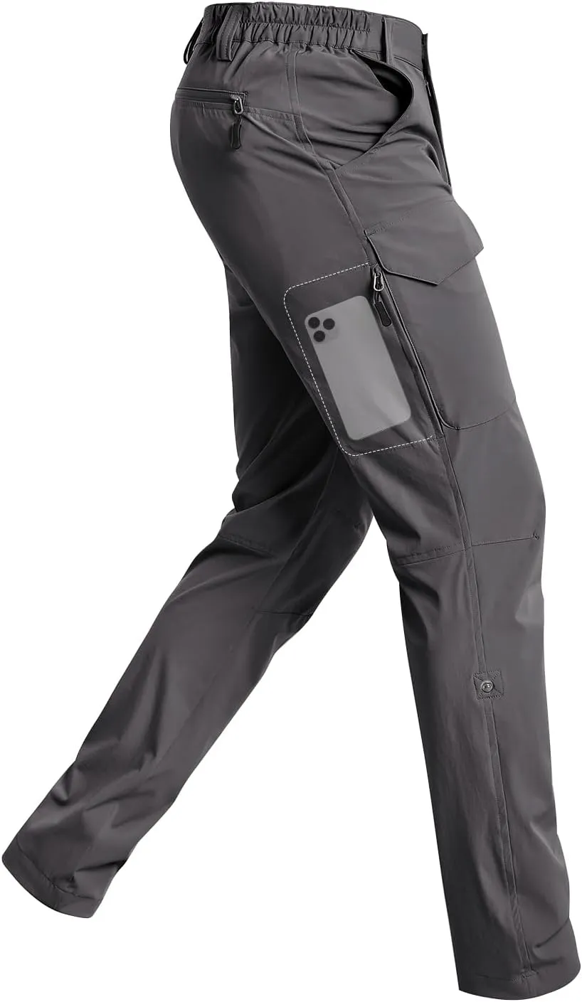 Cycorld Men's-Hiking-Pants-Lightweight-Water-Resistant-Quick-Dry Stretch for Travel Camping Fishing Outdoor
