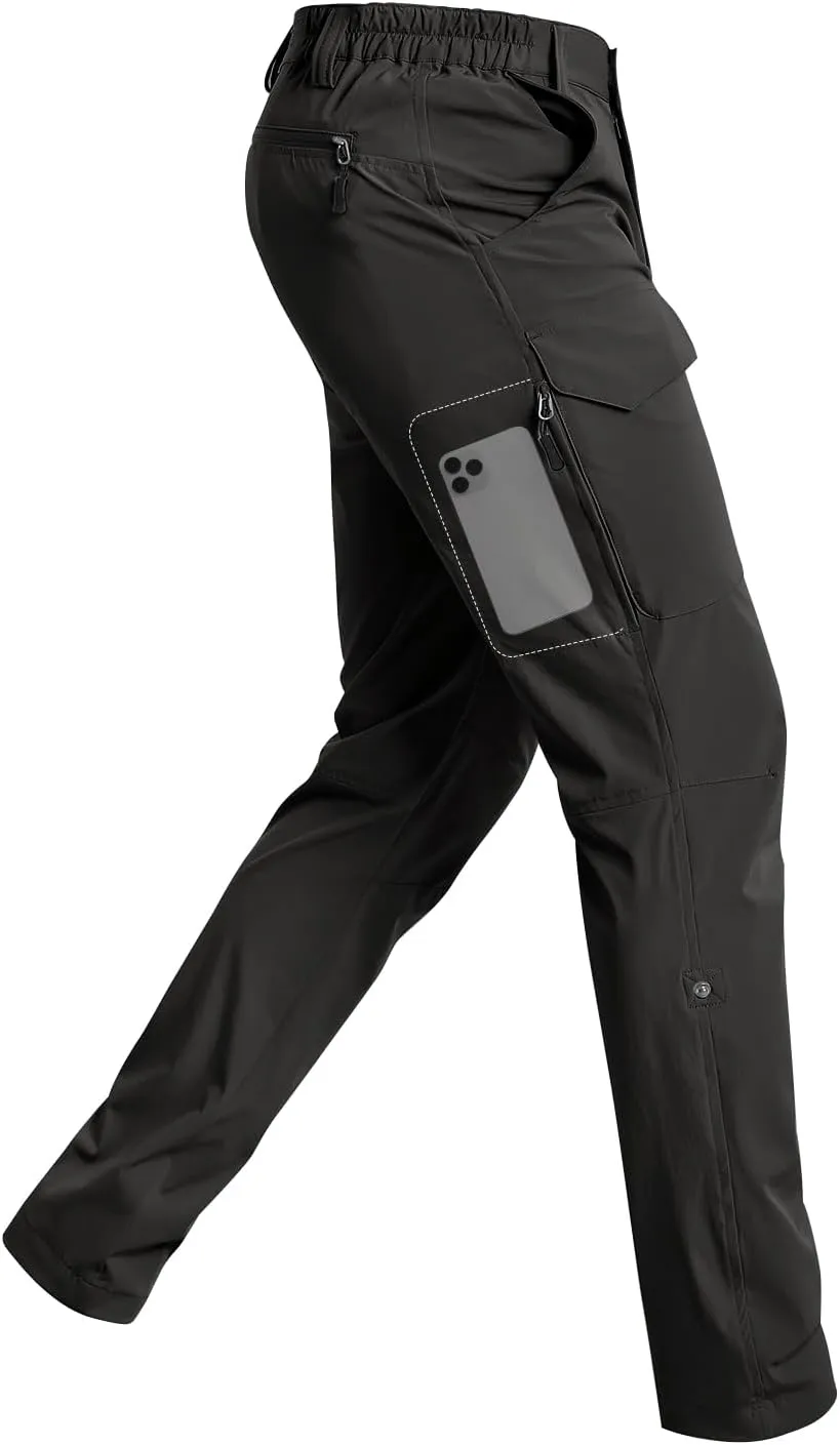 Cycorld Men's-Hiking-Pants-Lightweight-Water-Resistant-Quick-Dry Stretch for Travel Camping Fishing Outdoor