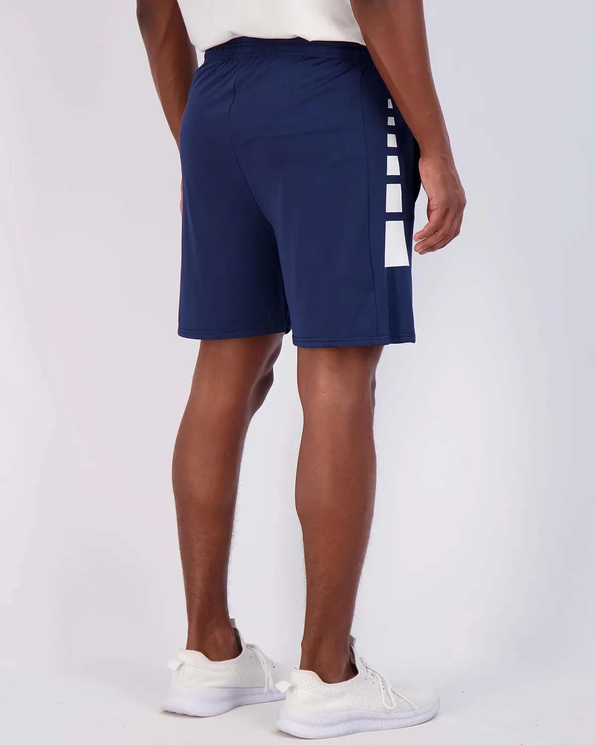 Real Essentials 5 Pack: Men's 5" Inseam Dry-Fit Running Workout Shorts - Pockets & Drawstring (Available in Big & Tall)