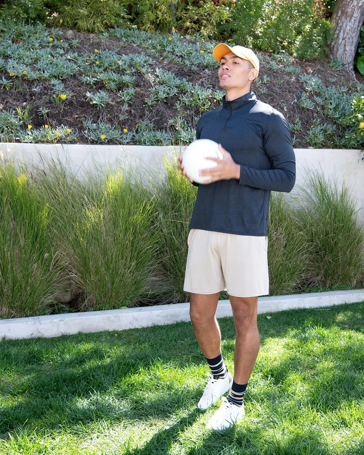 Real Essentials 5 Pack: Men's 5" Inseam Dry-Fit Running Workout Shorts - Pockets & Drawstring (Available in Big & Tall)