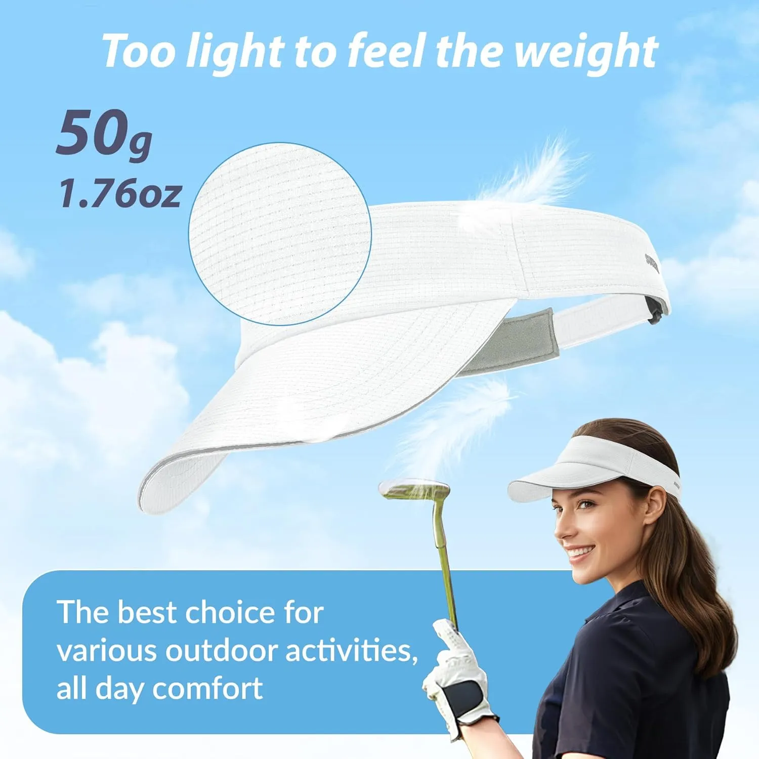 Sukeen Women's Adjustable Fit Runners Lightweight Comfort Performance Visor, Sports Sun Visor One Size Fits Most