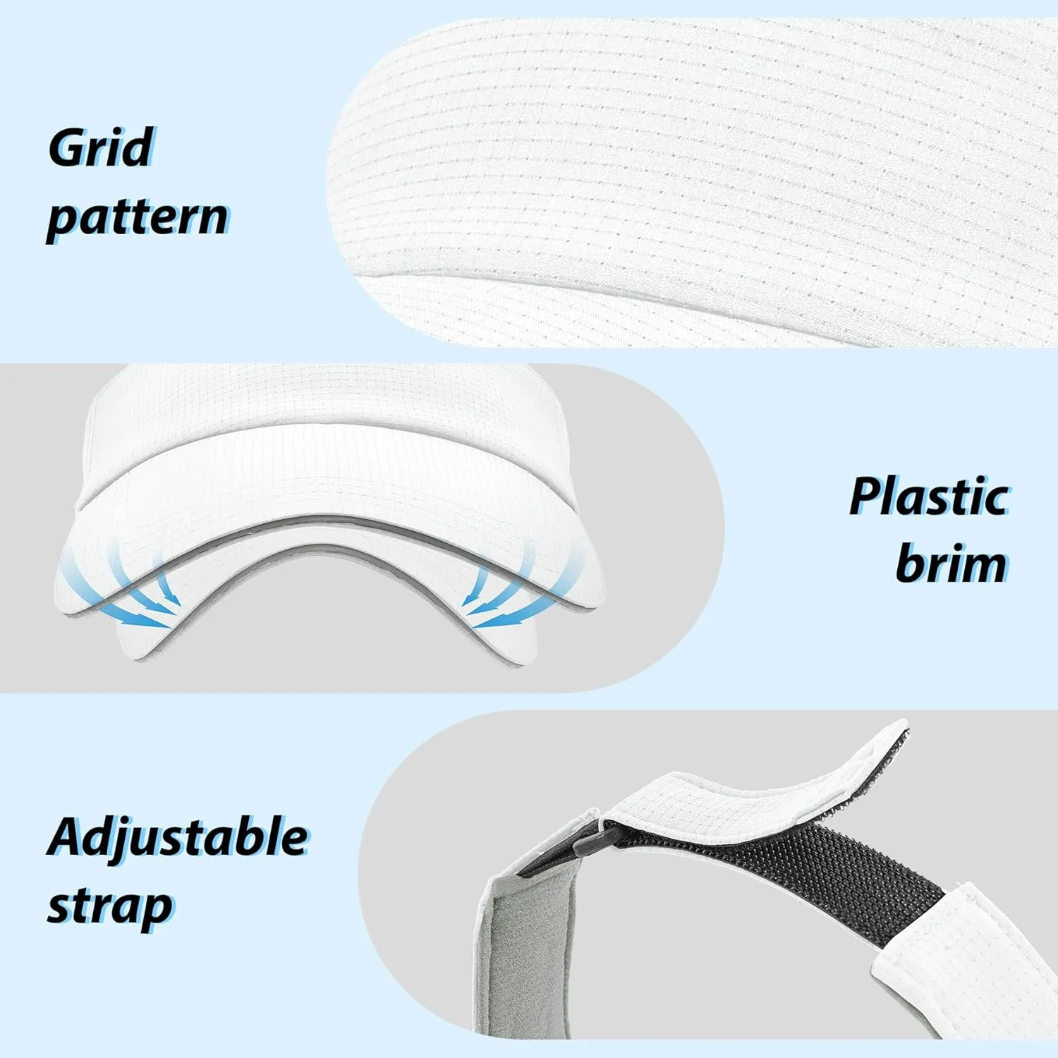 Sukeen Women's Adjustable Fit Runners Lightweight Comfort Performance Visor, Sports Sun Visor One Size Fits Most