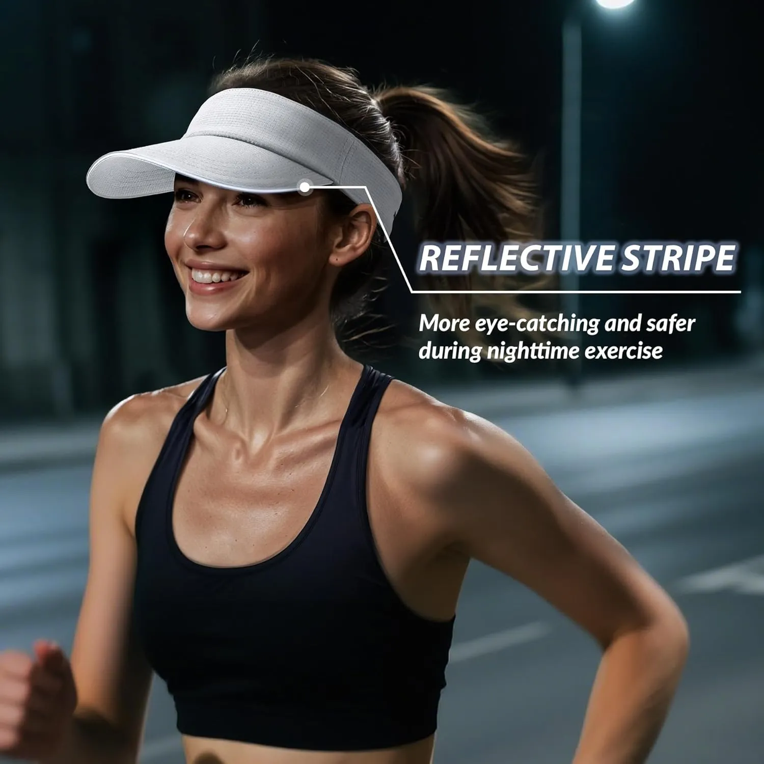 Sukeen Women's Adjustable Fit Runners Lightweight Comfort Performance Visor, Sports Sun Visor One Size Fits Most