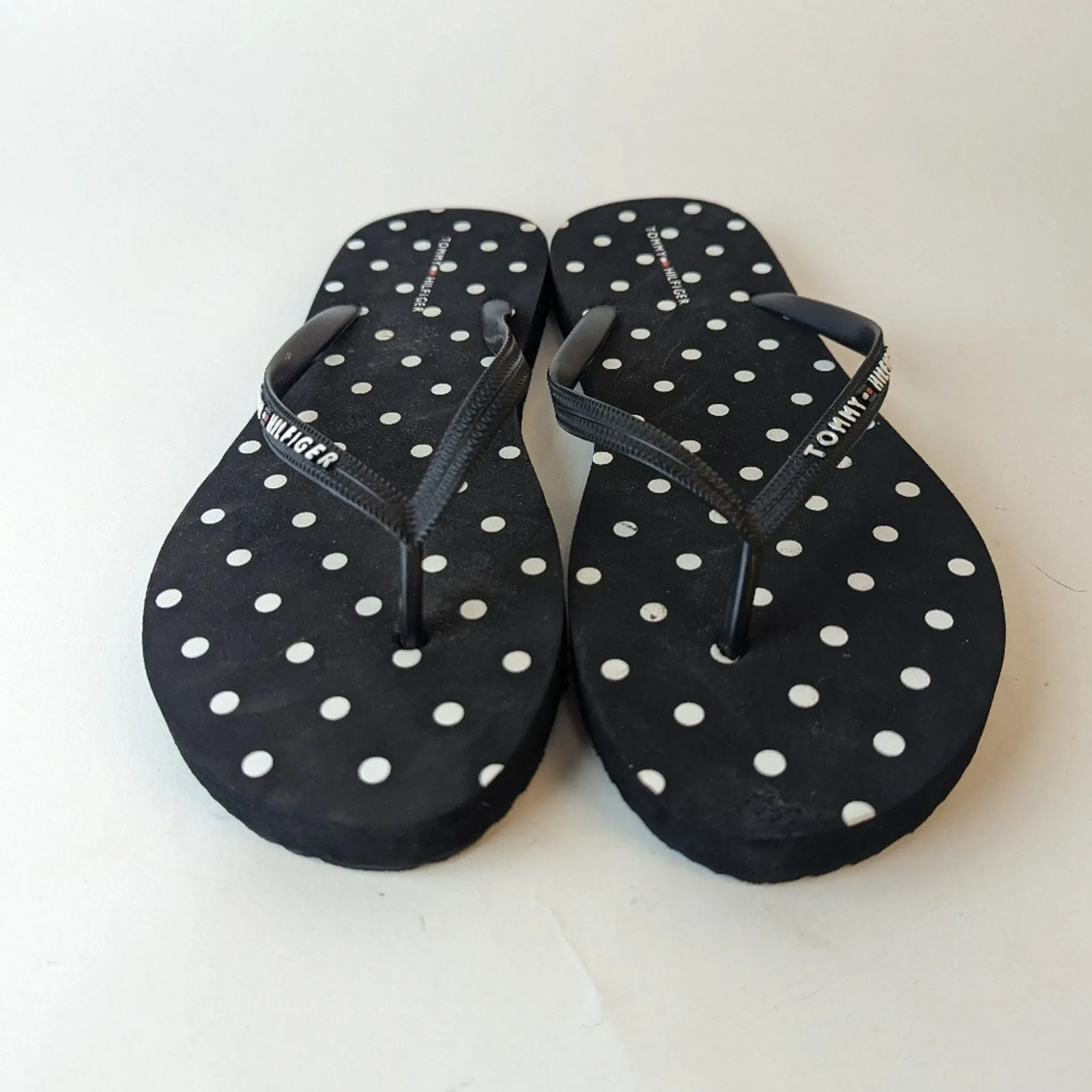Tommy Hilfiger Polka Dot Flip Flops - 11