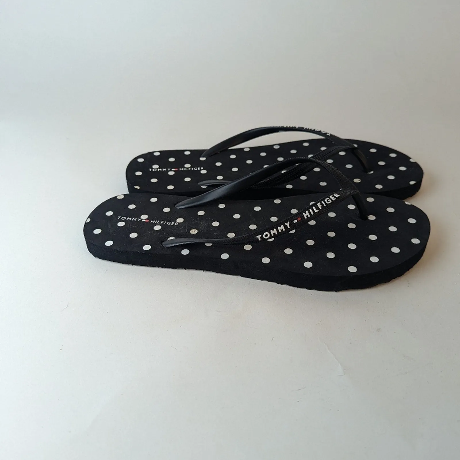 Tommy Hilfiger Polka Dot Flip Flops - 11