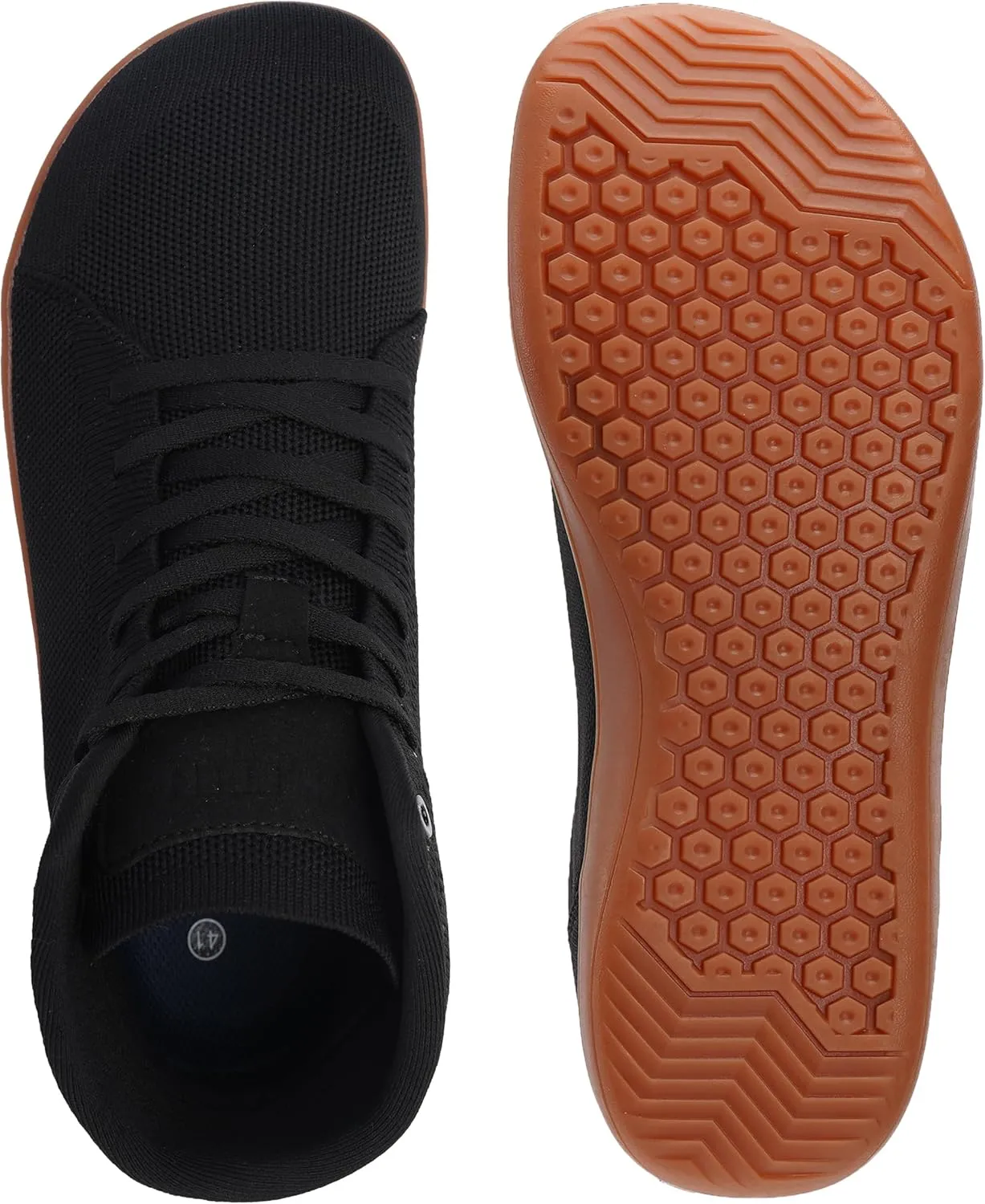 WHITIN Men's High Top Minimalist Barefoot Shoes | Wide Toe Box   Zero Drop Sole